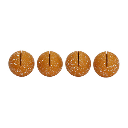 Manu Speckled Terracotta Round Card Holder - Set of 4