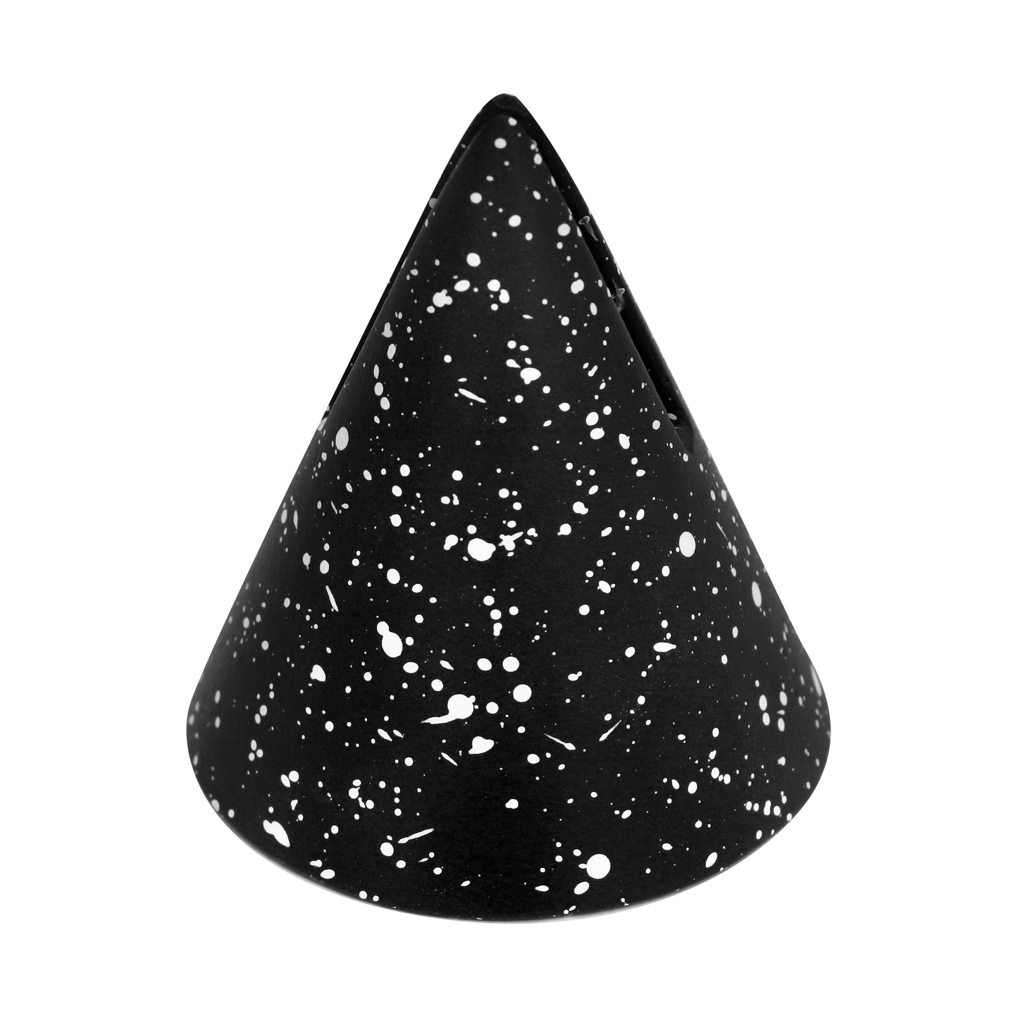 manu speckled black cone card holder - set of 4