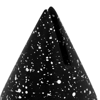 Manu Speckled Black Cone Card Holder - Set of 4