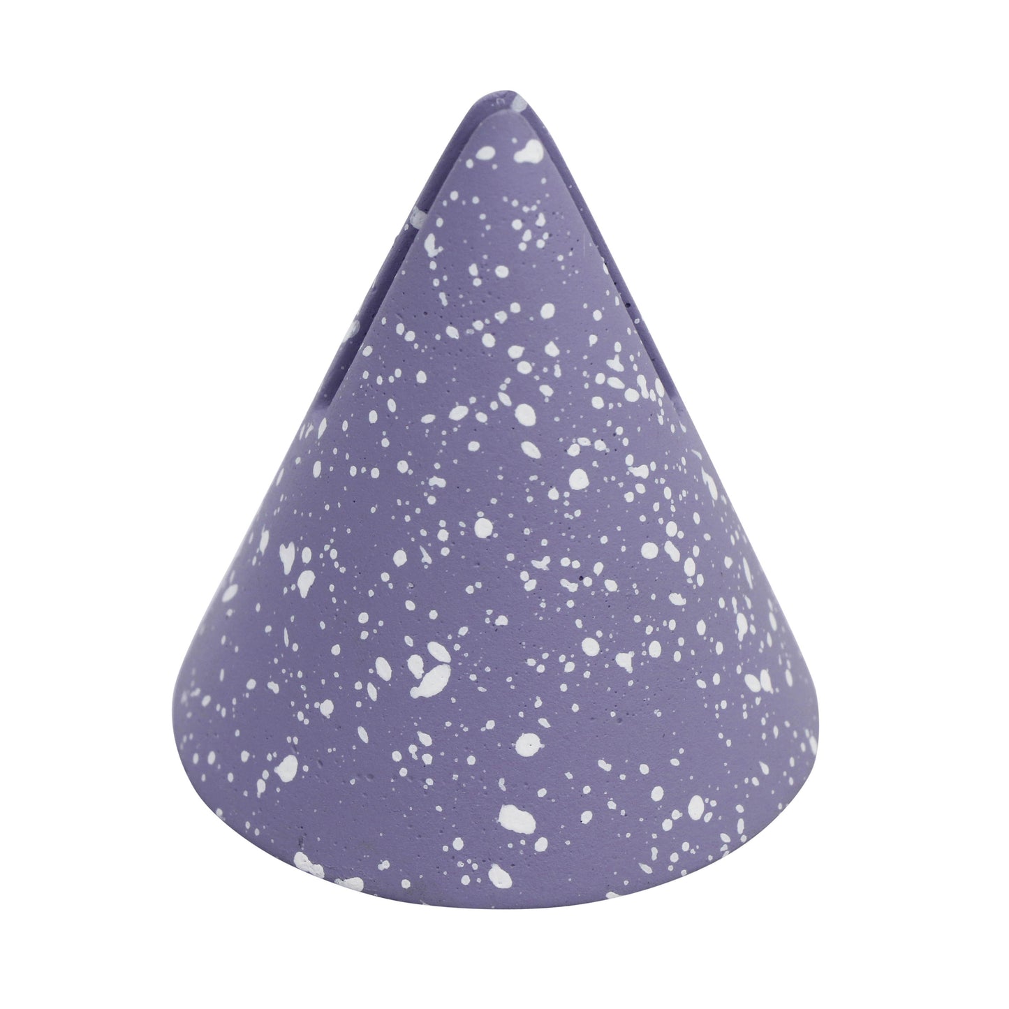 manu speckled purple cone card holder - set of 4