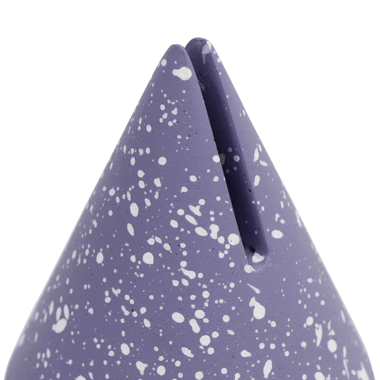 manu speckled purple cone card holder - set of 4