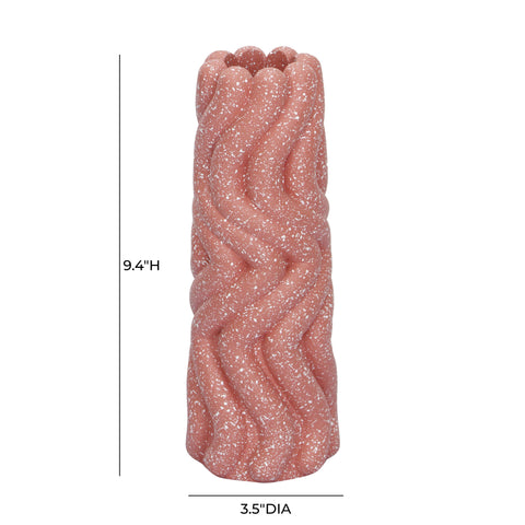 Manu Speckled Salmon Pink Vase