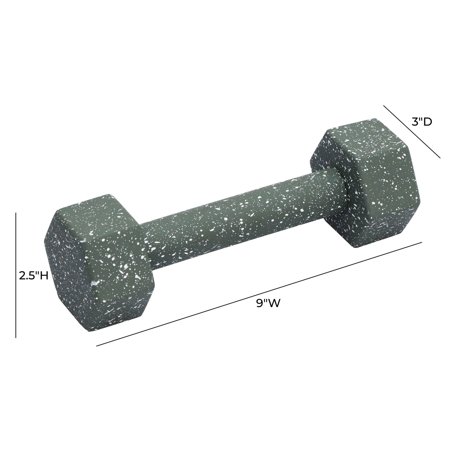 manu speckled army green decorative barbell