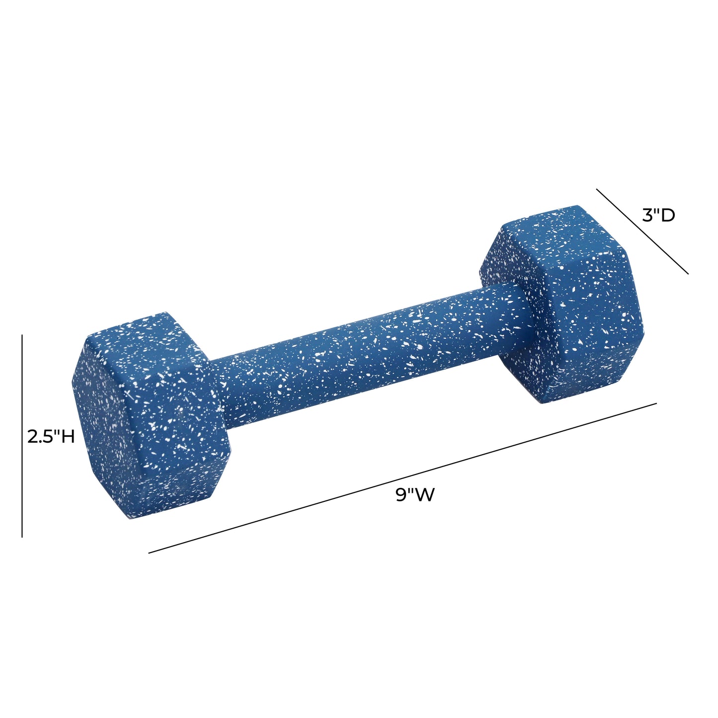 manu speckled navy blue decorative barbell