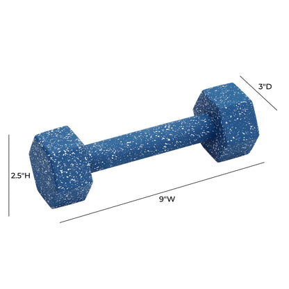 Manu Speckled Navy Blue Decorative Barbell