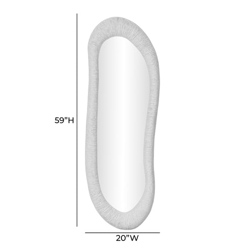 Anais Ravenna 20"X59" Ribbed Faux Stone Floor Mirror - image 5