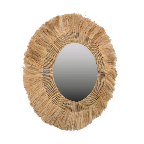 Solene Marais 35" Natural Abaca Wall Mirror - image 3