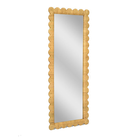 Isabelle Beaumont 29.1"X75" Long Natural Rattan Wall Mirror - image 3