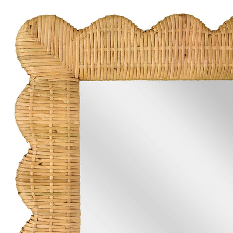 Isabelle Beaumont 29.1"X75" Long Natural Rattan Wall Mirror - image 5
