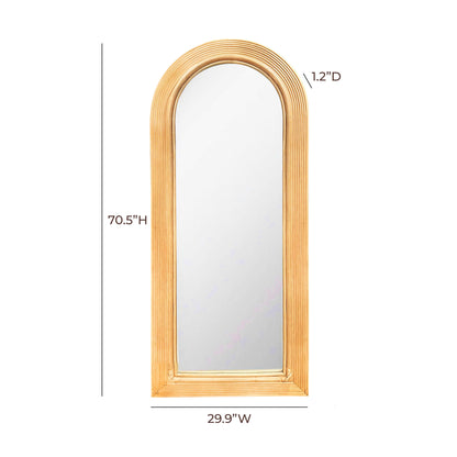 Carmel Natural Rattan 70" Floor Mirror