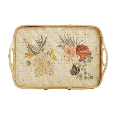 Colette Como Corey Floral Bamboo Tray - image 2