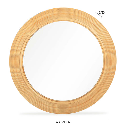 Genevieve Valois 43.5" Rattan Round Wall Mirror - image 5