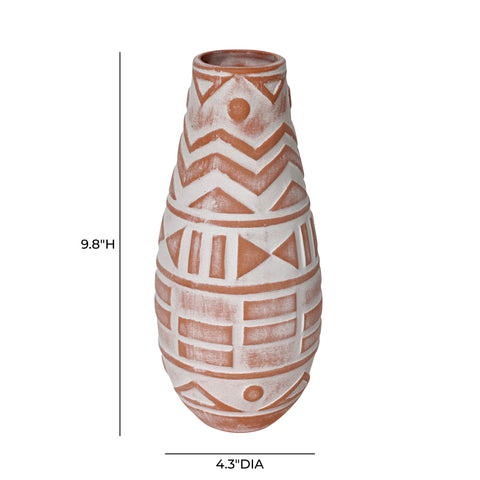 Vivienne Devereux Aztec Teardrop Flower Vase in Terracotta - image 4