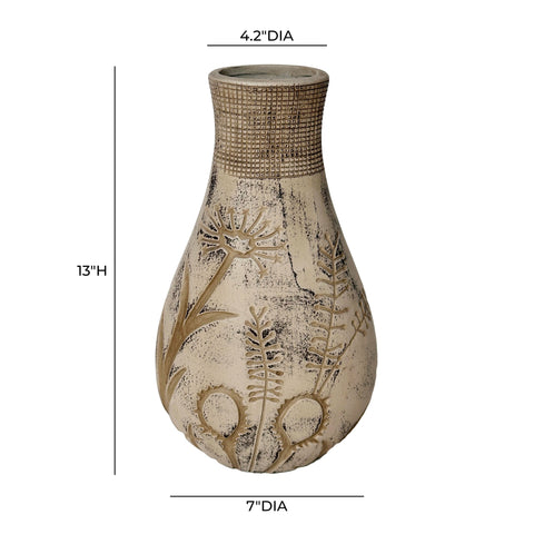 Vivienne Devereux Floral Pattern Vase in Grey - image 4