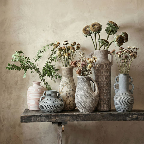Vivienne Devereux Floral Pattern Vase in Grey - image 2