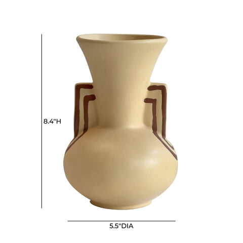 Celeste Chantilly Ceramic Line Art Trumpeter Vase - image 4