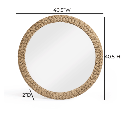 Estelle Orleans 40.5" Rope Round Wall Mirror - image 6