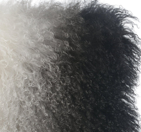 Morse Sheep Pillow White to Black