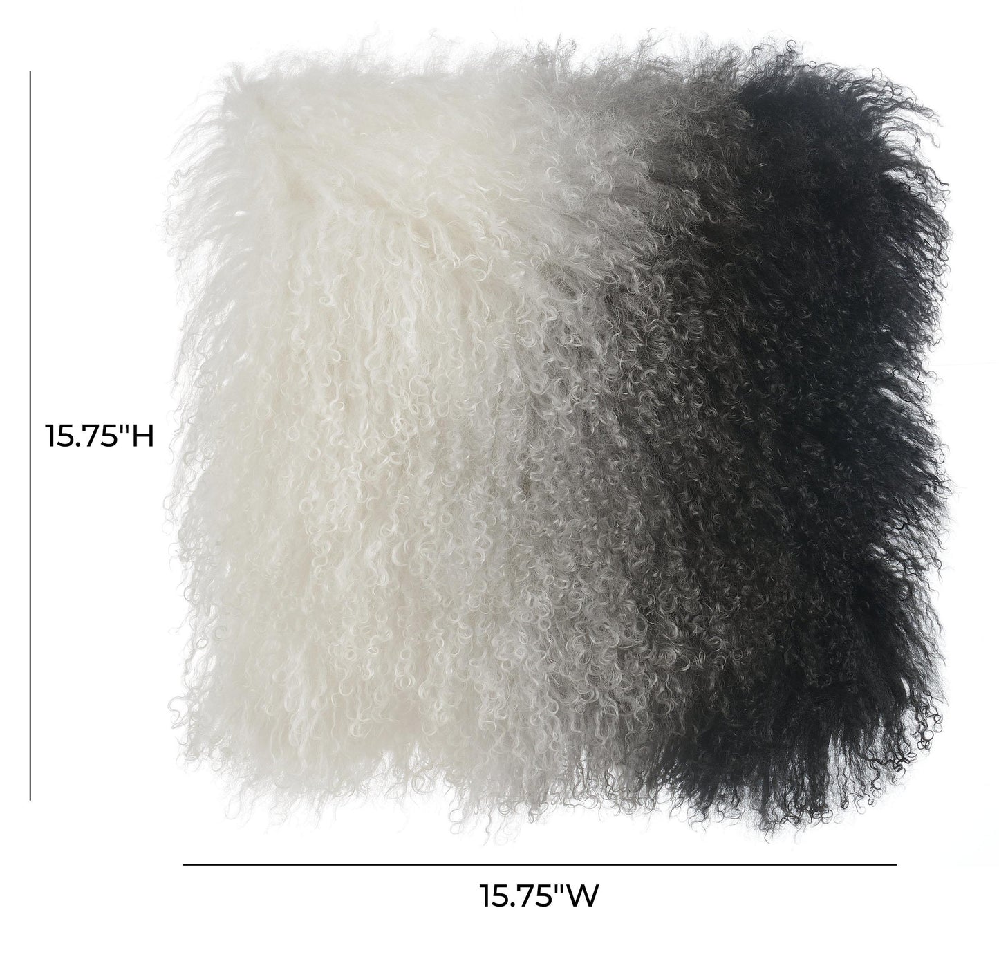 morse sheep pillow white to black