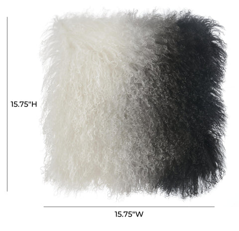 Morse Sheep Pillow White to Black