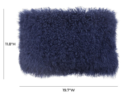 Morse Sheep Long Blue Pillow