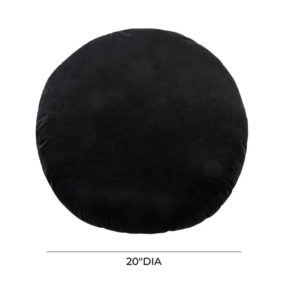 Lally 20 Inch Black Velvet Pillow