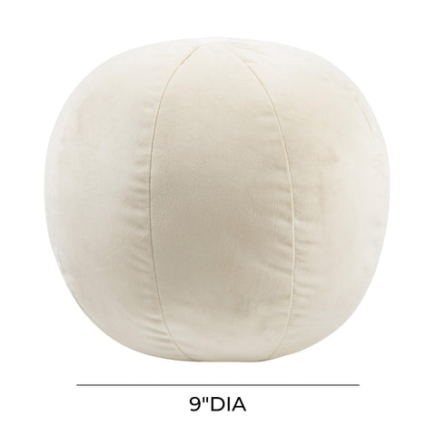 Kylie 9 Inch Cream Velvet Pillow