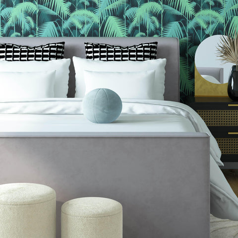 Kylie 9 Inch Sea Blue Velvet Pillow