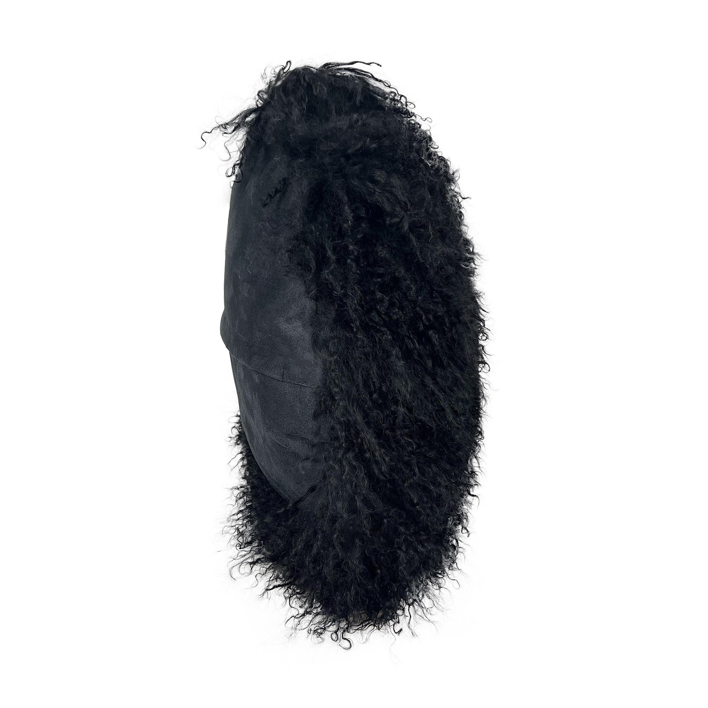 gloria zealand black sheepskin 16 inch round pillow