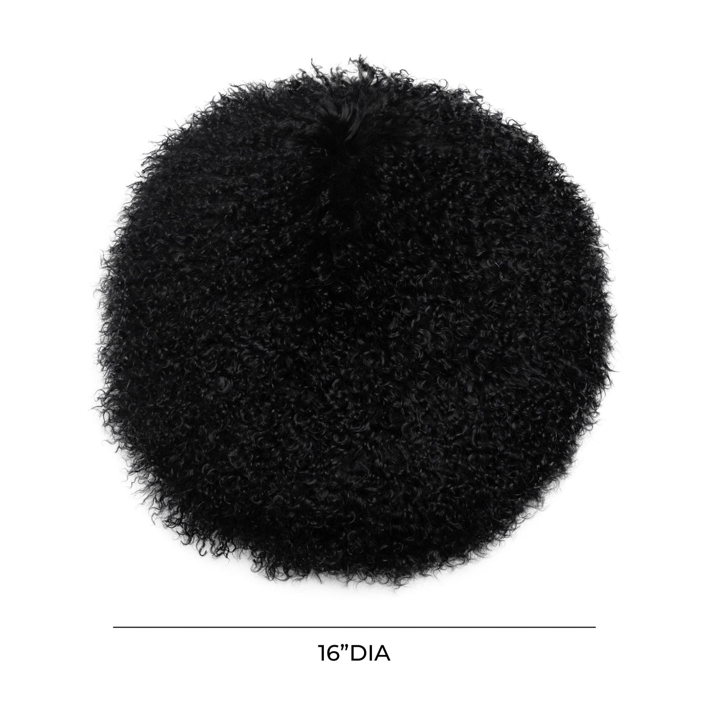 gloria zealand black sheepskin 16 inch round pillow