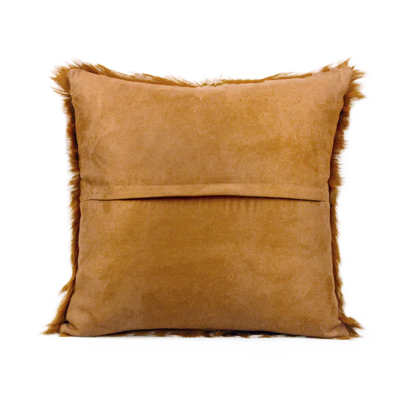 hanim 18 inch genuine goatskin square pillow