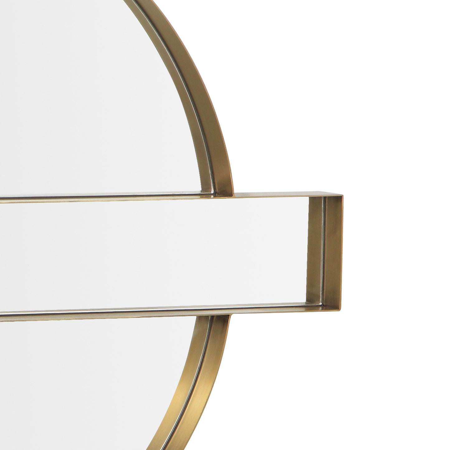 mariel gold round wall mirror