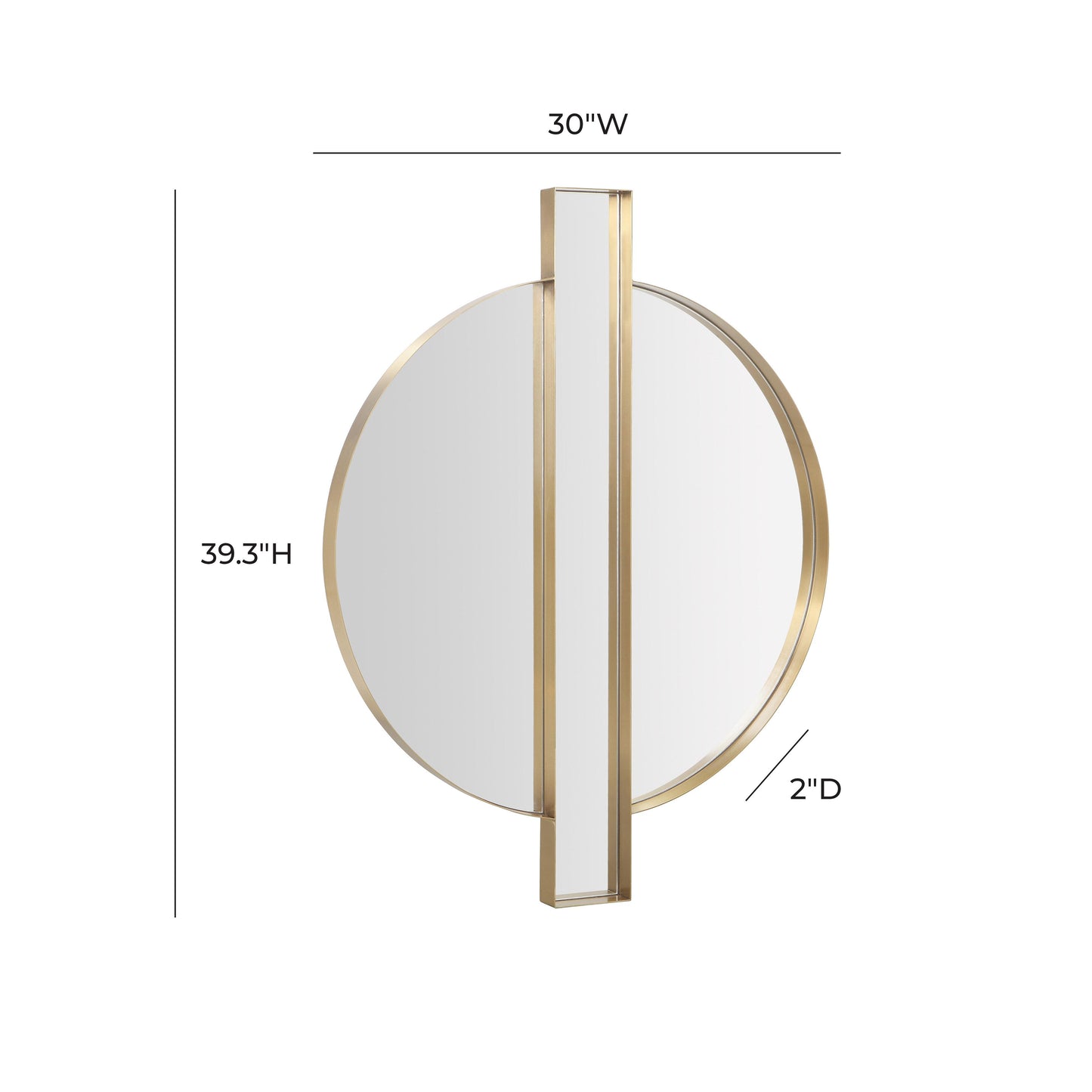 mariel gold round wall mirror