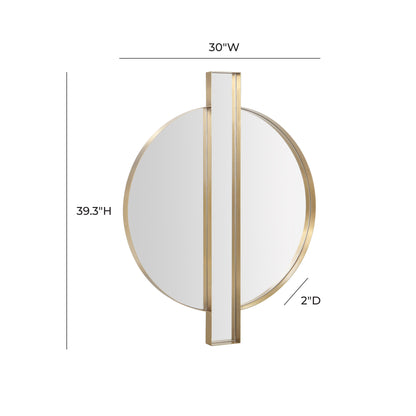 Mariel Gold Round Wall Mirror