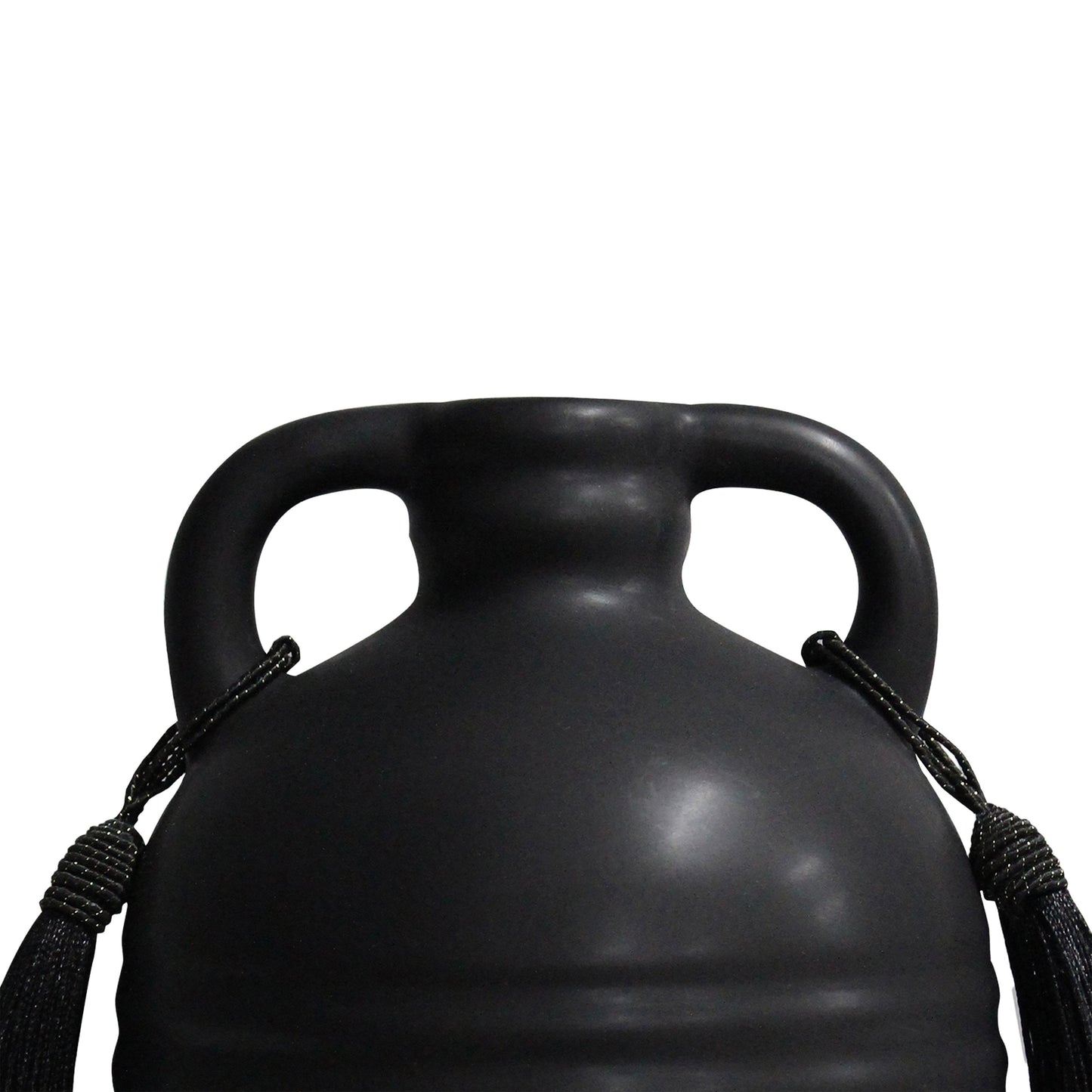 noire black ceramic vase