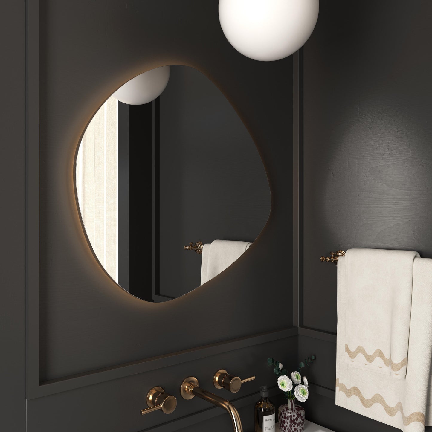 audrey led wall mirror