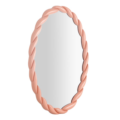 Furry Mauve Oval Mirror