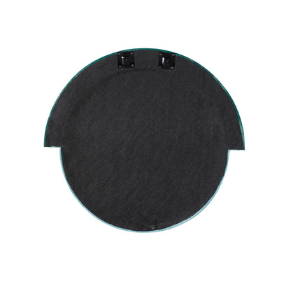 Potter Aqua Velvet Round Wall Mirror