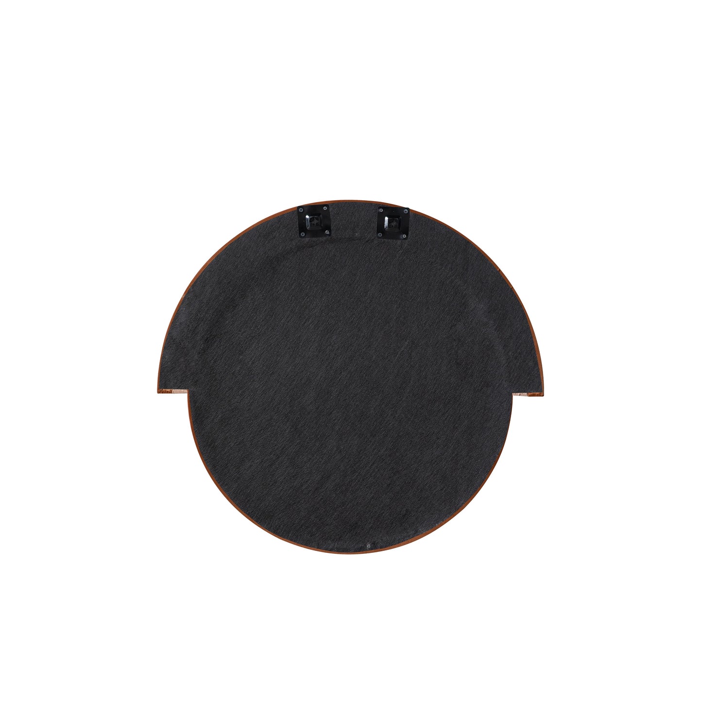 potter terracotta velvet round wall mirror