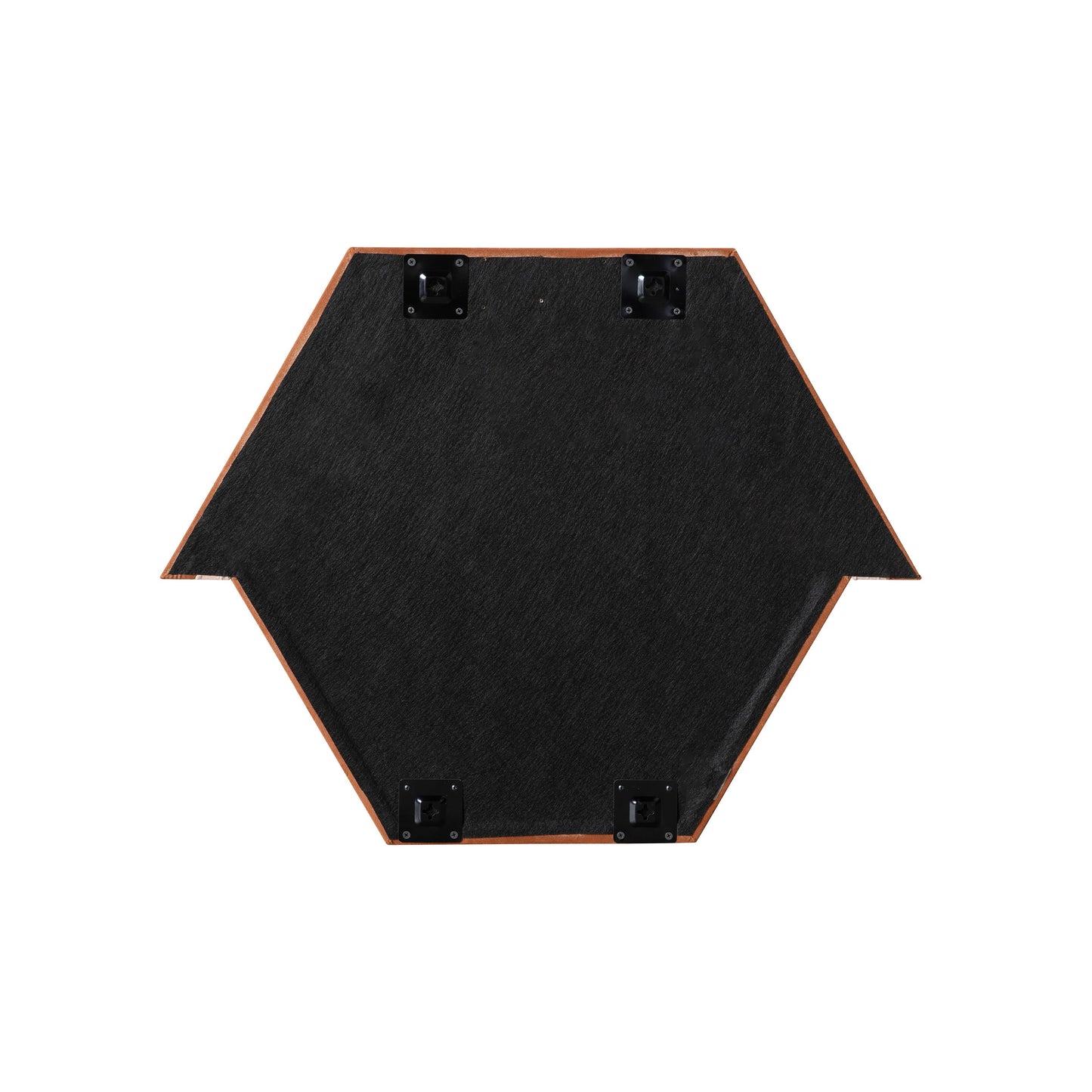 potter terracotta velvet prism wall mirror