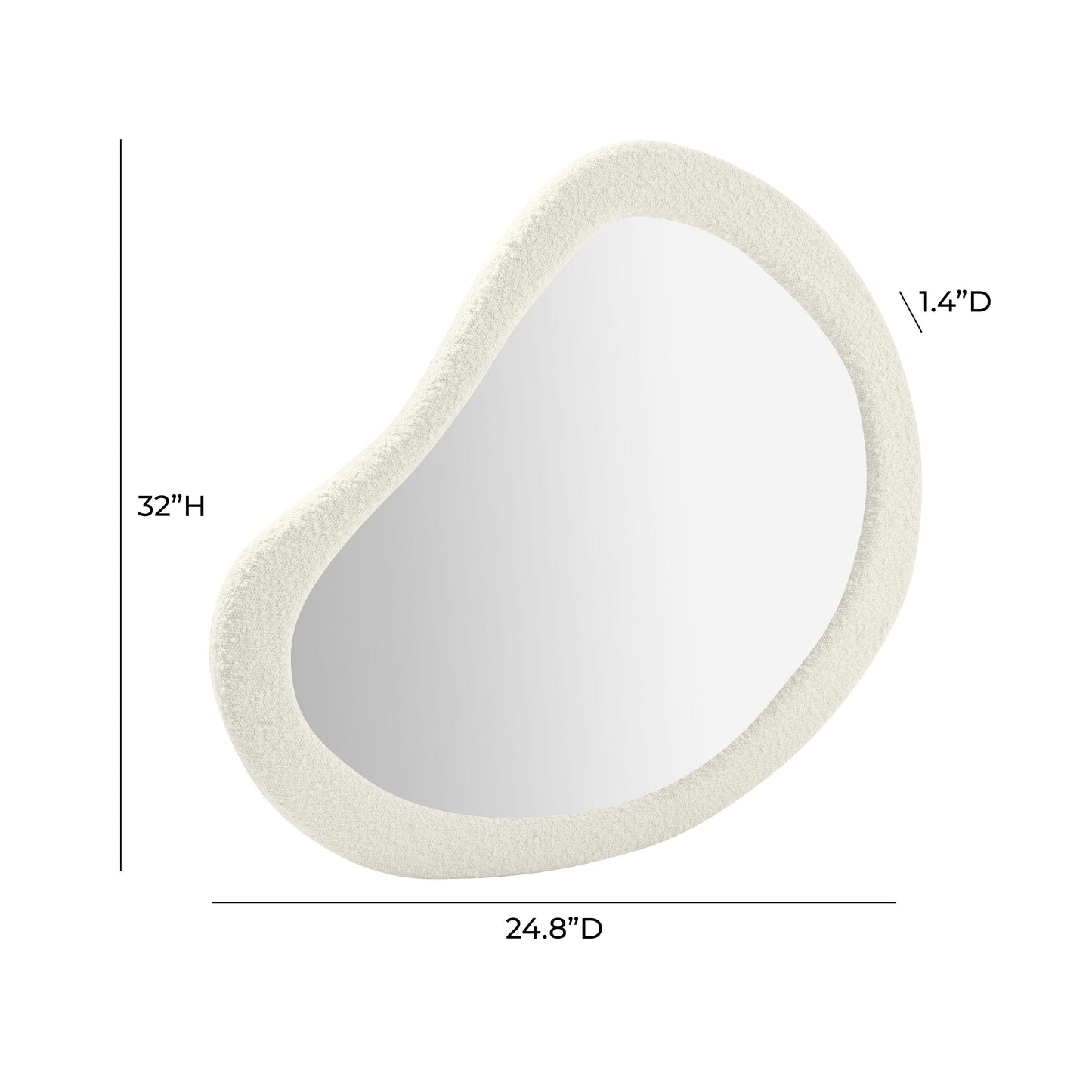 mariah teardrop boucle mirror