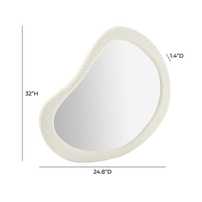 Mariah Teardrop Boucle Mirror