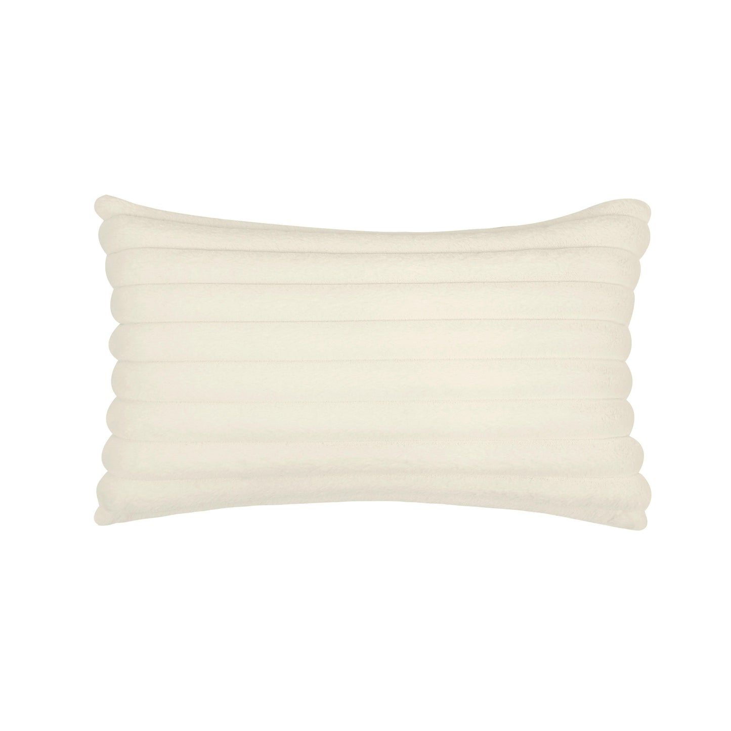 agnes cream vegan fur rectangular accent pillow