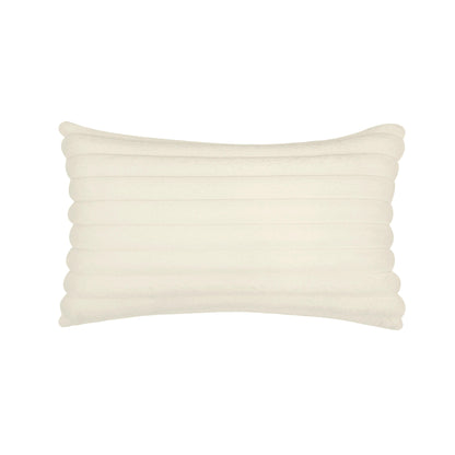 Agnes Cream Vegan Fur Rectangular Accent Pillow