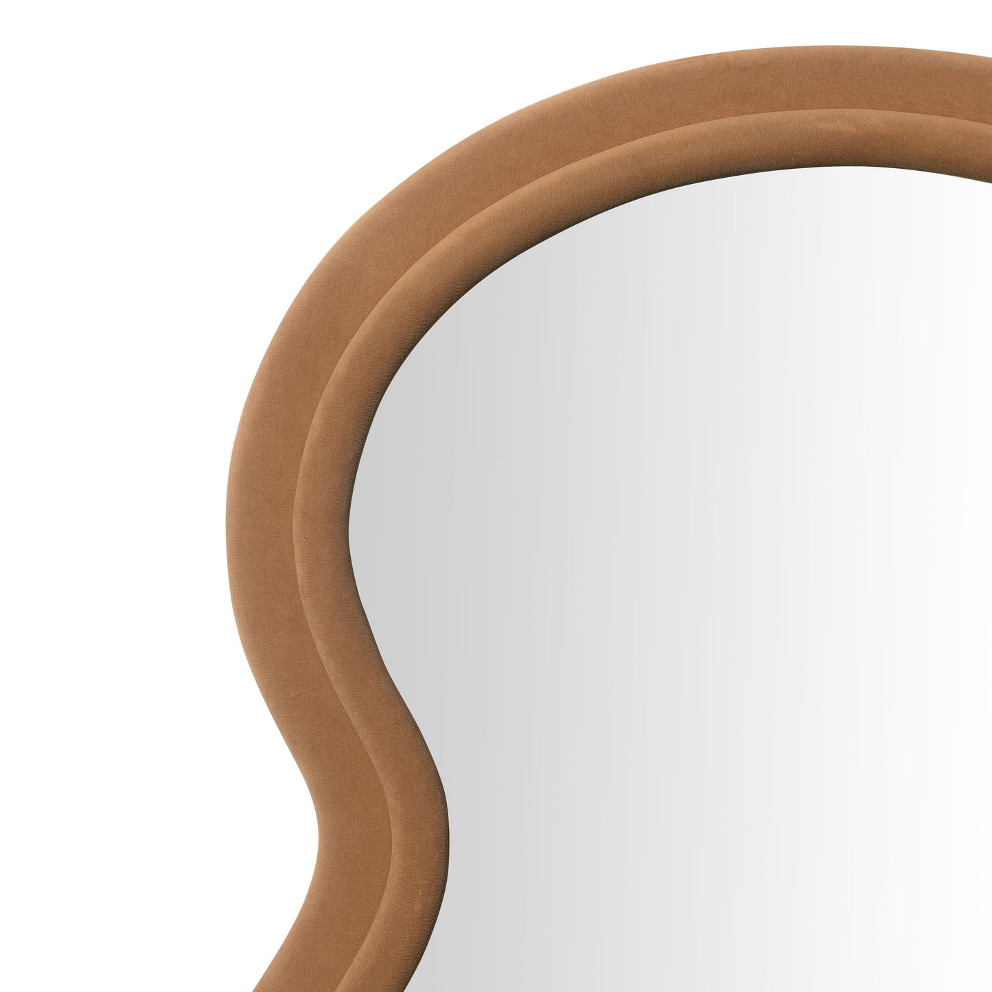 leyla cinnamon velvet 70" floor mirror