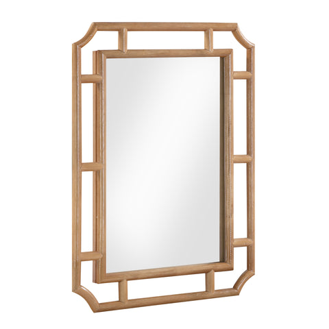 Margaux Chantilly 24"x32" Natural Rattan Wall Mirror - image 2