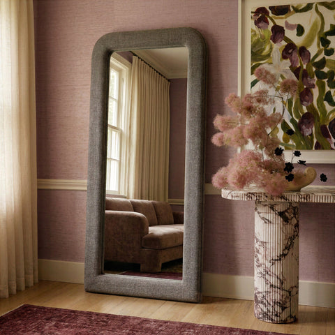 Odette Loire 43"X78" Upholstered Oversized Floor Mirror - image 2