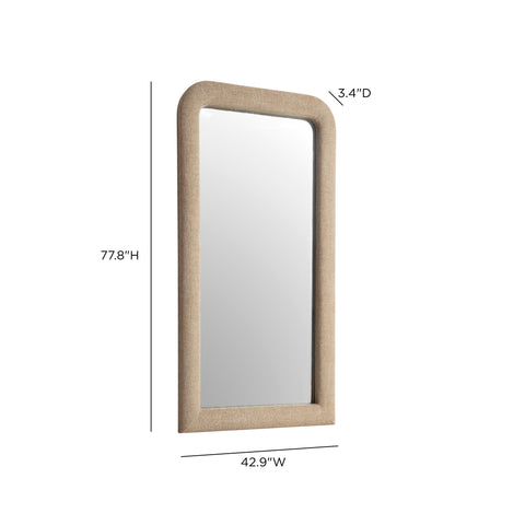 Odette Loire 43"X78" Upholstered Oversized Floor Mirror - image 6