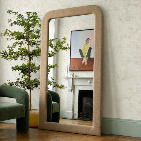 Odette Loire 43"X78" Upholstered Oversized Floor Mirror - image 2