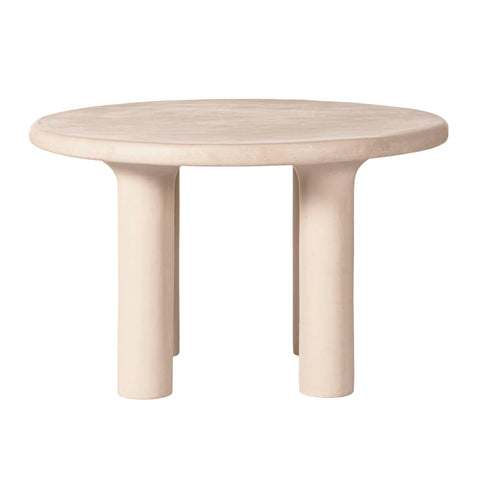 Margaux Beaumont 47" Cream Textured Indoor/Outdoor Round Dining Table - image 3